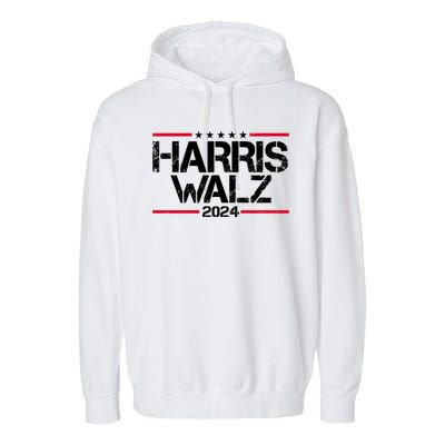 Harris Walz 2024 Vintage Eleciton Garment-Dyed Fleece Hoodie