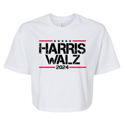 Harris Walz 2024 Vintage Eleciton Bella+Canvas Jersey Crop Tee