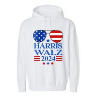 Harris Waltz 2024 Election Kamala Harris Tim Waltz 2024 Garment-Dyed Fleece Hoodie