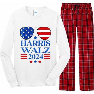 Harris Waltz 2024 Election Kamala Harris Tim Waltz 2024 Long Sleeve Pajama Set