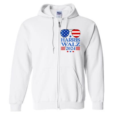 Harris Waltz 2024 Election Kamala Harris Tim Waltz 2024 Full Zip Hoodie