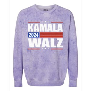 Harris Waltz 2024  Kamala Harris Tim Waltz 2024 Colorblast Crewneck Sweatshirt