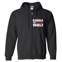 Harris Waltz 2024  Kamala Harris Tim Waltz 2024 Full Zip Hoodie