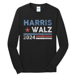 Harris Waltz 2024 Election Kamala Harris Tim Waltz 2024 Pro Kamala Harris Tall Long Sleeve T-Shirt