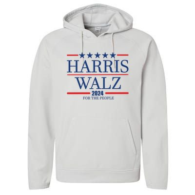 Harris Walz 2024 For The People Performance Fleece Hoodie