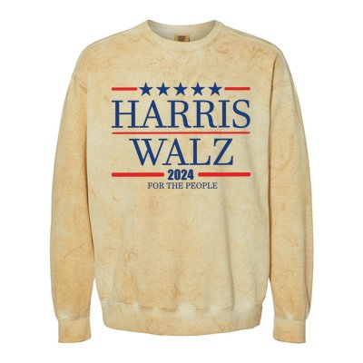 Harris Walz 2024 For The People Colorblast Crewneck Sweatshirt