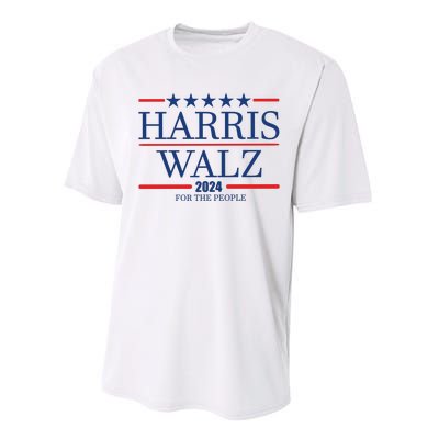 Harris Walz 2024 For The People Performance Sprint T-Shirt