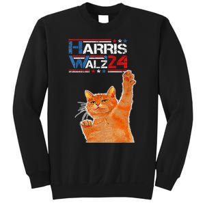 Harris Waltz 2024 Cat Funny Vp Vice President Election Sweatshirt