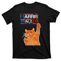 Harris Waltz 2024 Cat Funny Vp Vice President Election T-Shirt