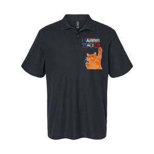 Harris Waltz 2024 Cat Funny Vp Vice President Election Softstyle Adult Sport Polo