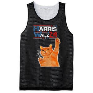 Harris Waltz 2024 Cat Funny Vp Vice President Election Mesh Reversible Basketball Jersey Tank