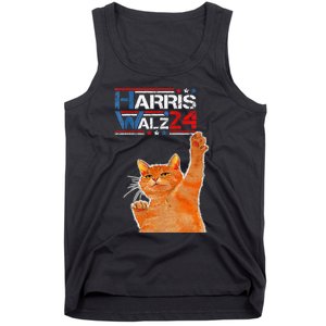 Harris Waltz 2024 Cat Funny Vp Vice President Election Tank Top