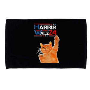 Harris Waltz 2024 Cat Funny Vp Vice President Election Microfiber Hand Towel