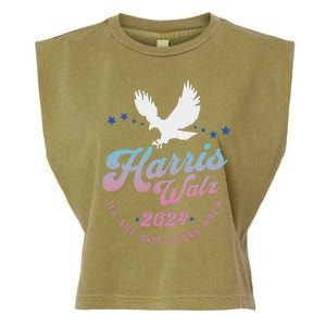 Harris Walz 2024 Election Vote Blue Kamala Walz 2024 Garment-Dyed Women's Muscle Tee