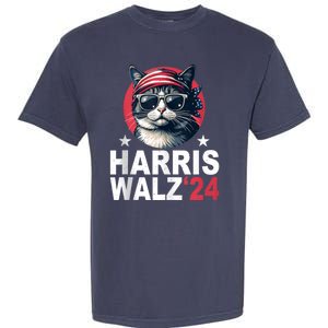 Harris Waltz 2024 Cat Lady Kamala Harris Tim Walz Waltz Garment-Dyed Heavyweight T-Shirt