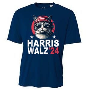 Harris Waltz 2024 Cat Lady Kamala Harris Tim Walz Waltz Cooling Performance Crew T-Shirt