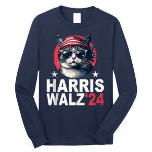 Harris Waltz 2024 Cat Lady Kamala Harris Tim Walz Waltz Long Sleeve Shirt