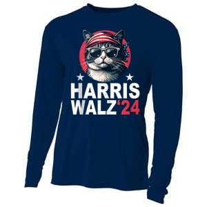 Harris Waltz 2024 Cat Lady Kamala Harris Tim Walz Waltz Cooling Performance Long Sleeve Crew