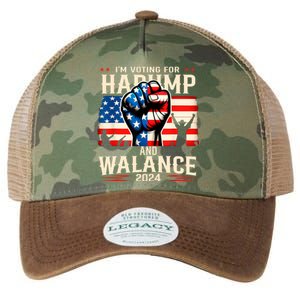 Harump Wallace 2024 Harris Trump Walz Vance America Flag Design Legacy Tie Dye Trucker Hat