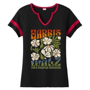 Harris Waltz 2024 For A Brighter Tomorrow Boho Aesthetic Ladies Halftime Notch Neck Tee