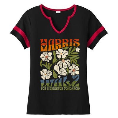 Harris Waltz 2024 For A Brighter Tomorrow Boho Aesthetic Ladies Halftime Notch Neck Tee