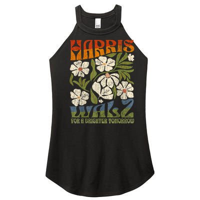 Harris Waltz 2024 For A Brighter Tomorrow Boho Aesthetic Women's Perfect Tri Rocker Tank