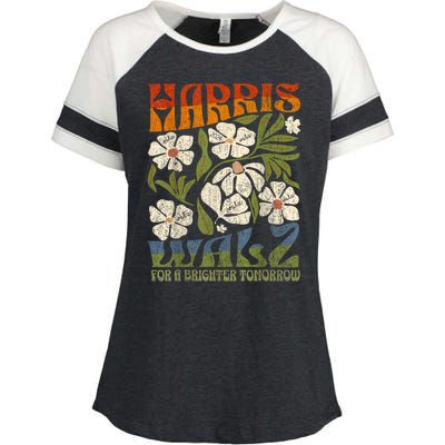 Harris Waltz 2024 For A Brighter Tomorrow Boho Aesthetic Enza Ladies Jersey Colorblock Tee