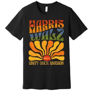 Harris Waltz 2024 Unity Over Division Kamala Harris Tim Walz Premium T-Shirt