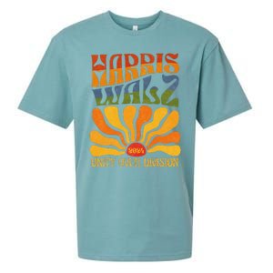 Harris Waltz 2024 Unity Over Division Kamala Harris Tim Walz Sueded Cloud Jersey T-Shirt