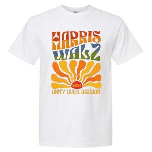 Harris Waltz 2024 Unity Over Division Kamala Harris Tim Walz Garment-Dyed Heavyweight T-Shirt