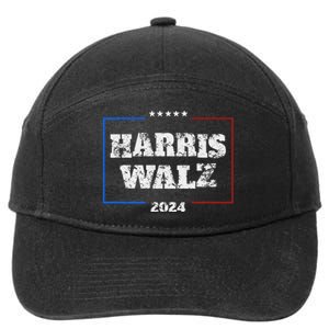 Harris Walz 2024 Election Liberal Gifts 7-Panel Snapback Hat