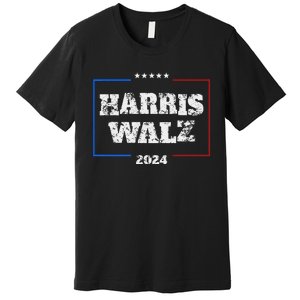 Harris Walz 2024 Election Liberal Gifts Premium T-Shirt