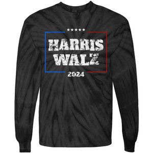 Harris Walz 2024 Election Liberal Gifts Tie-Dye Long Sleeve Shirt