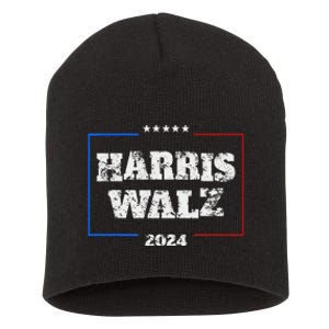 Harris Walz 2024 Election Liberal Gifts Short Acrylic Beanie