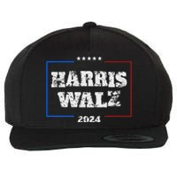 Harris Walz 2024 Election Liberal Gifts Wool Snapback Cap