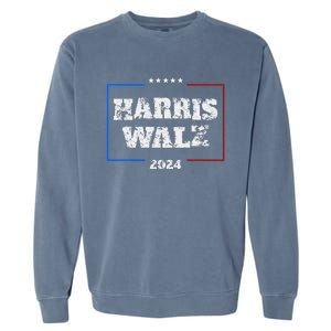 Harris Walz 2024 Election Liberal Gifts Garment-Dyed Sweatshirt