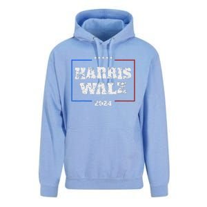 Harris Walz 2024 Election Liberal Gifts Unisex Surf Hoodie