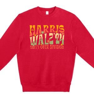 Harris Waltz 2024 Unity Over Division Premium Crewneck Sweatshirt