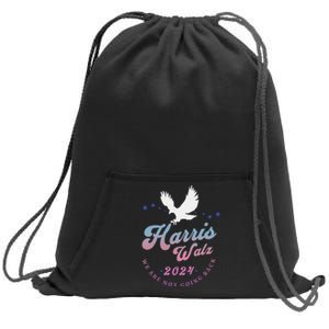 Harris Walz 2024 Election Vote Blue Kamala Walz 2024 Sweatshirt Cinch Pack Bag