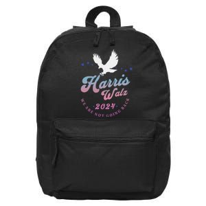 Harris Walz 2024 Election Vote Blue Kamala Walz 2024 16 in Basic Backpack