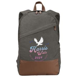 Harris Walz 2024 Election Vote Blue Kamala Walz 2024 Cotton Canvas Backpack