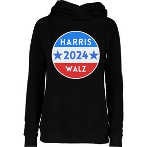 Harris Walz 2024 For President Patriotic Kamala Waltz 2024 Womens Funnel Neck Pullover Hood