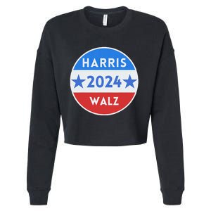 Harris Walz 2024 For President Patriotic Kamala Waltz 2024 Cropped Pullover Crew