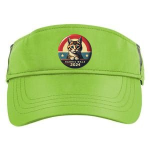 Harris Walz 2024 Funny Cat Election Kamala Harris Tim Waltz Adult Drive Performance Visor