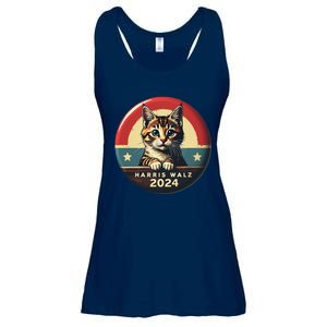 Harris Walz 2024 Funny Cat Election Kamala Harris Tim Waltz Ladies Essential Flowy Tank