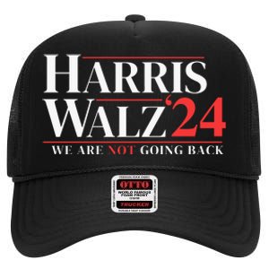 Harris Walz 24 We Are Not Going Back High Crown Mesh Back Trucker Hat