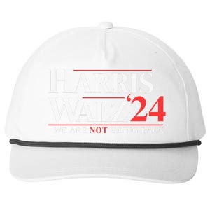 Harris Walz 24 We Are Not Going Back Snapback Five-Panel Rope Hat