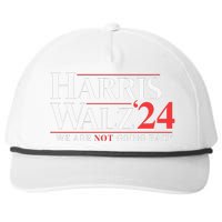 Harris Walz 24 We Are Not Going Back Snapback Five-Panel Rope Hat