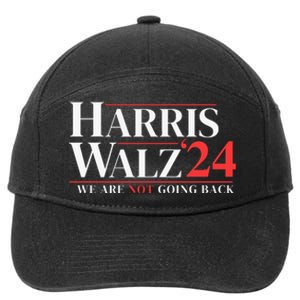 Harris Walz 24 We Are Not Going Back 7-Panel Snapback Hat