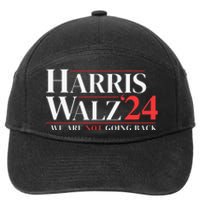 Harris Walz 24 We Are Not Going Back 7-Panel Snapback Hat